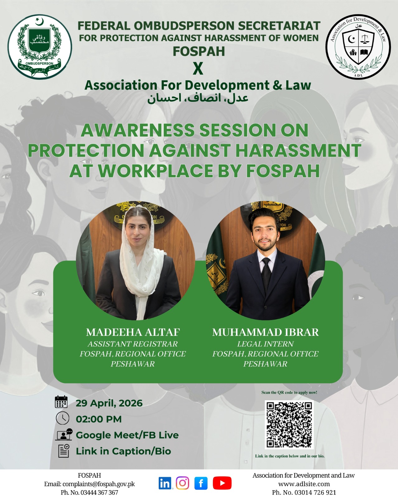 Awareness Session on Protection Against Harassment At Workplace by FOSPAH  x  ADL